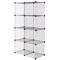 Costway 8 Cube Grid Wire Organizer Wardrobe Shelves Bookcase DIY